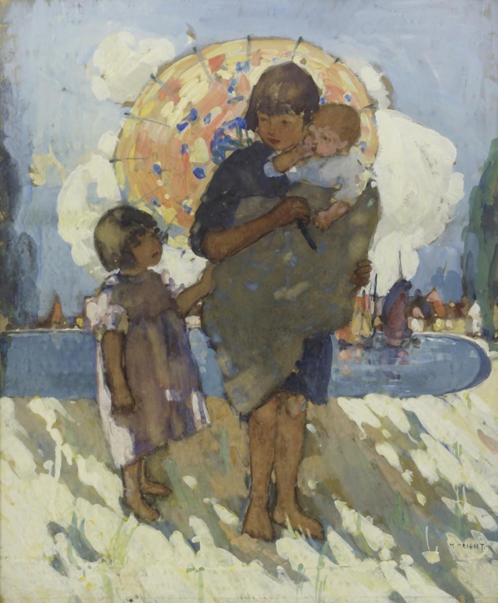 Margaret Isobel Wright comparable auction result: margaret isobel wright british 1884 1957 the parasol