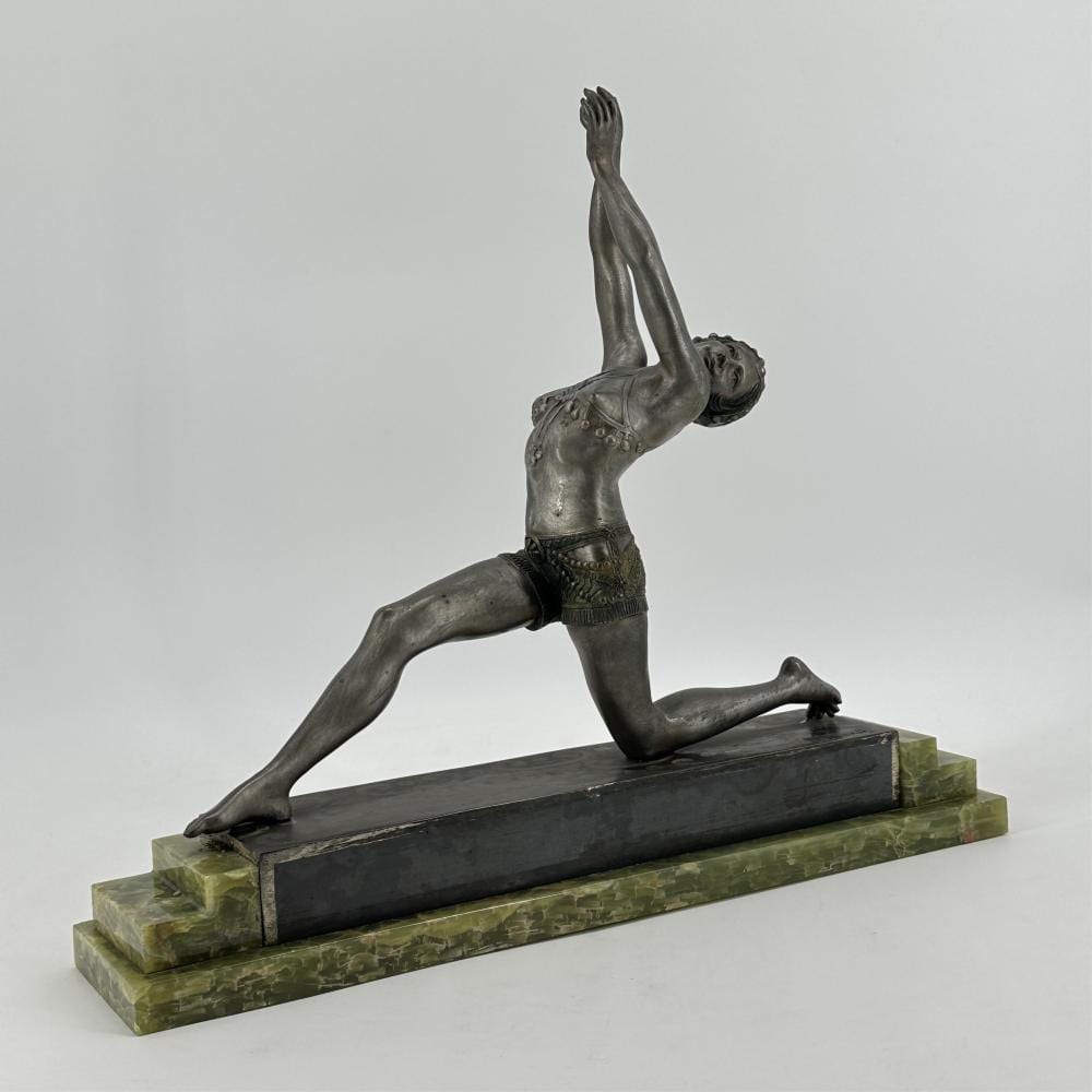 Claude Mirval comparable auction result: claude mirval xix xx la jeune danseuse sculpture en bronze patine argent e longueur 49 cm ht 40 cm