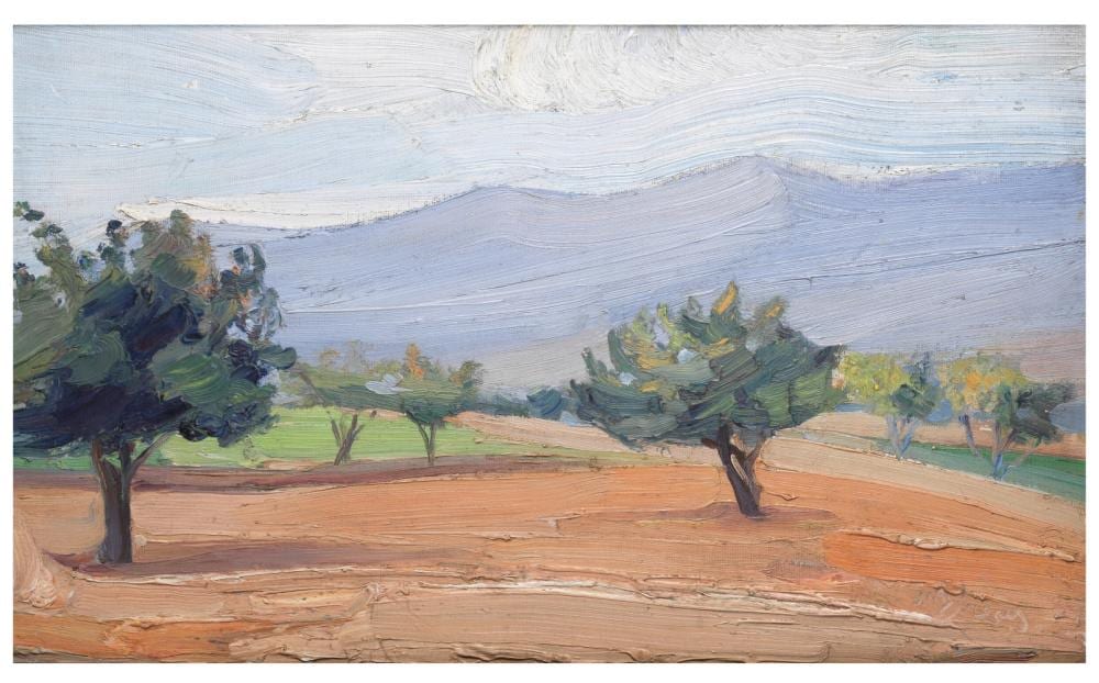 Nikolaos Lytras comparable auction result: nikolaos lytras 1883 1927 paysage grec avec deux arbres