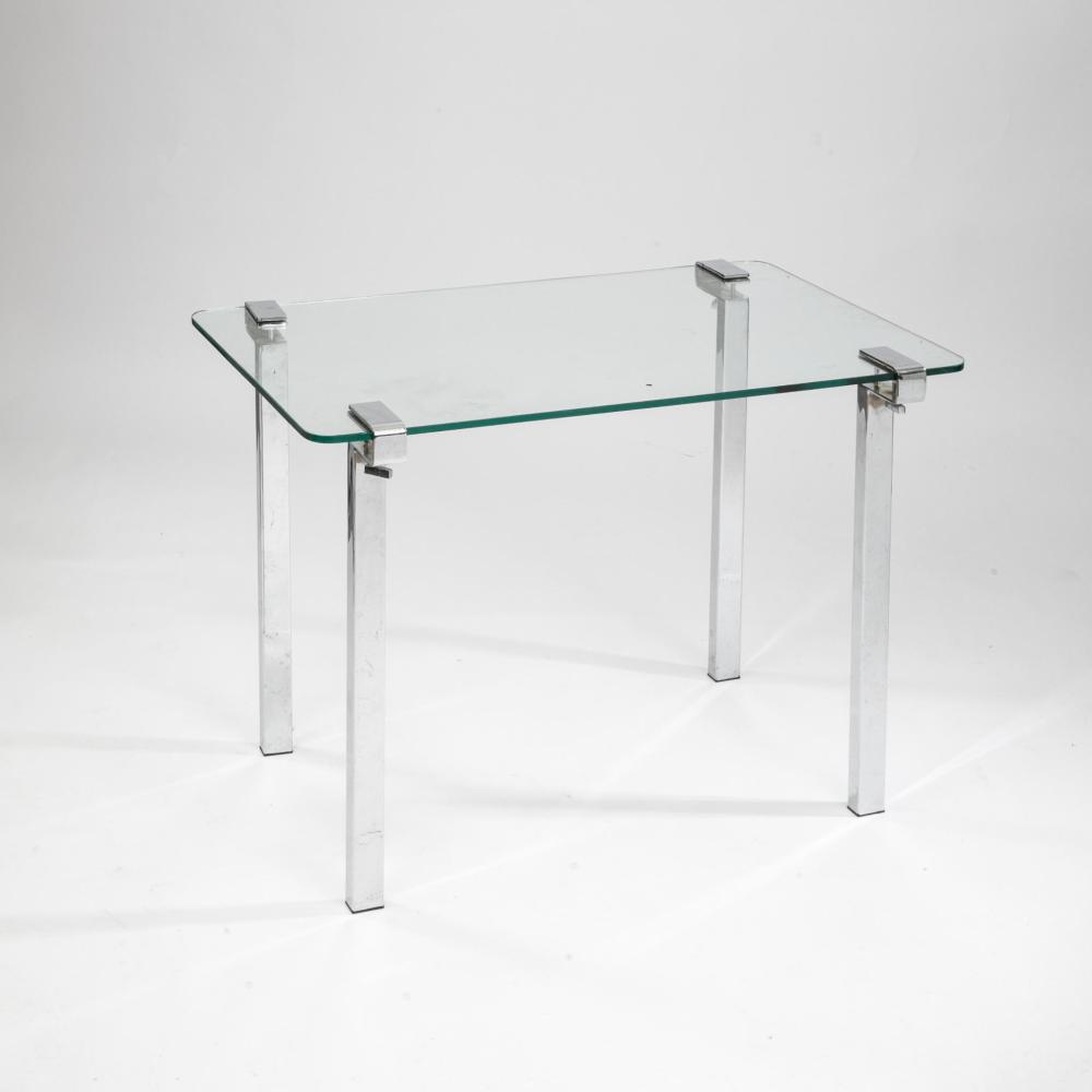 François Arnal comparable auction result: fran ois arnal 1924 2012 table ou bureau dite serre joints quatre pieds en lame d acier chrom enserrant le plateau