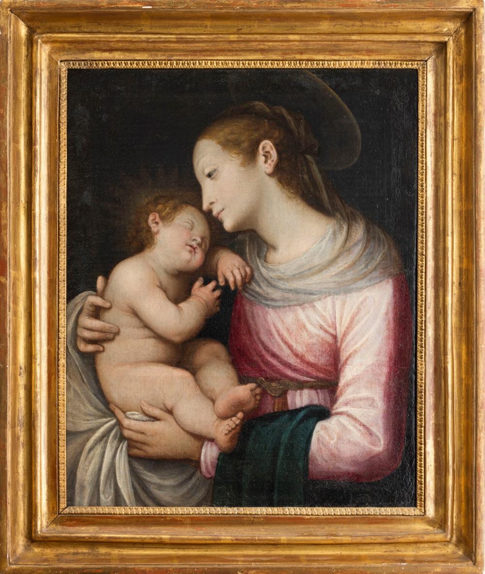 Guglielmo Caccia comparable auction result: guglielmo caccia 1568 montabone 1625 moncalvo madonna con il bambino