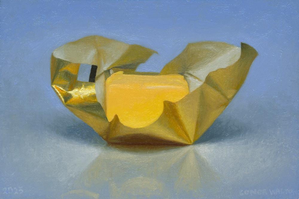 Conor Walton comparable auction result: conor walton b 1970 butter 2025 oil on linen 20 x 30cm 7 x 11 signed and dated 2025