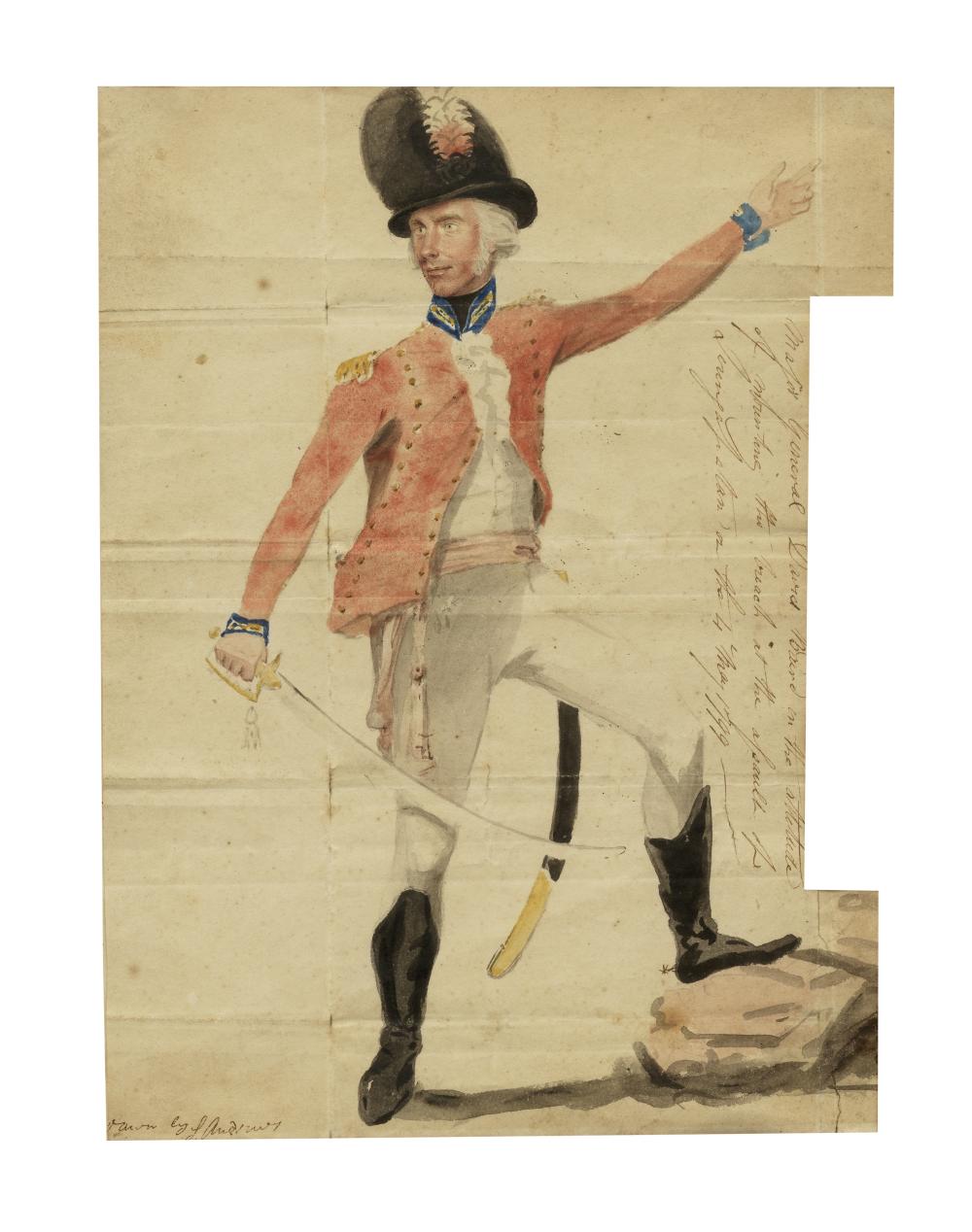 Samuel Andrews comparable auction result: samuel andrews irish circa 1767 1807 major general david baird in the attitude of mounting the breach at the assault of seringapatam