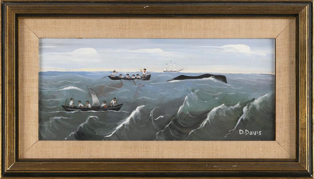 dorothy davis massachusetts 1910 1991 whaling scene oil on board 8 x 15 25 framed 9 75 x 17 · Eldred's · 2025-05-22 Dorothy Davis comparable auction result: dorothy davis massachusetts 1910 1991 whaling scene oil on board 8 x 15 25 framed 9 75 x 17