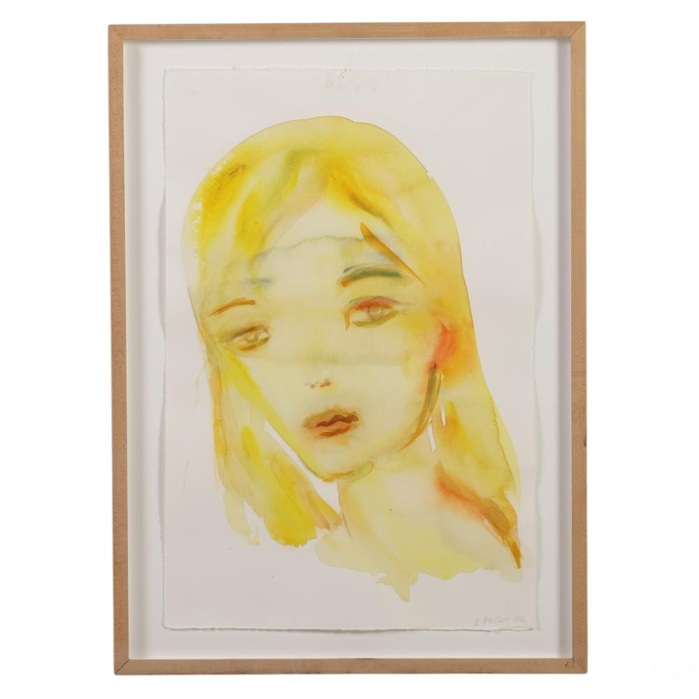 kim mccarty b 1956 watercolor portrait painting · Hill Auction Gallery · 2025-05-28 Kim McCarty comparable auction result: kim mccarty b 1956 watercolor portrait painting