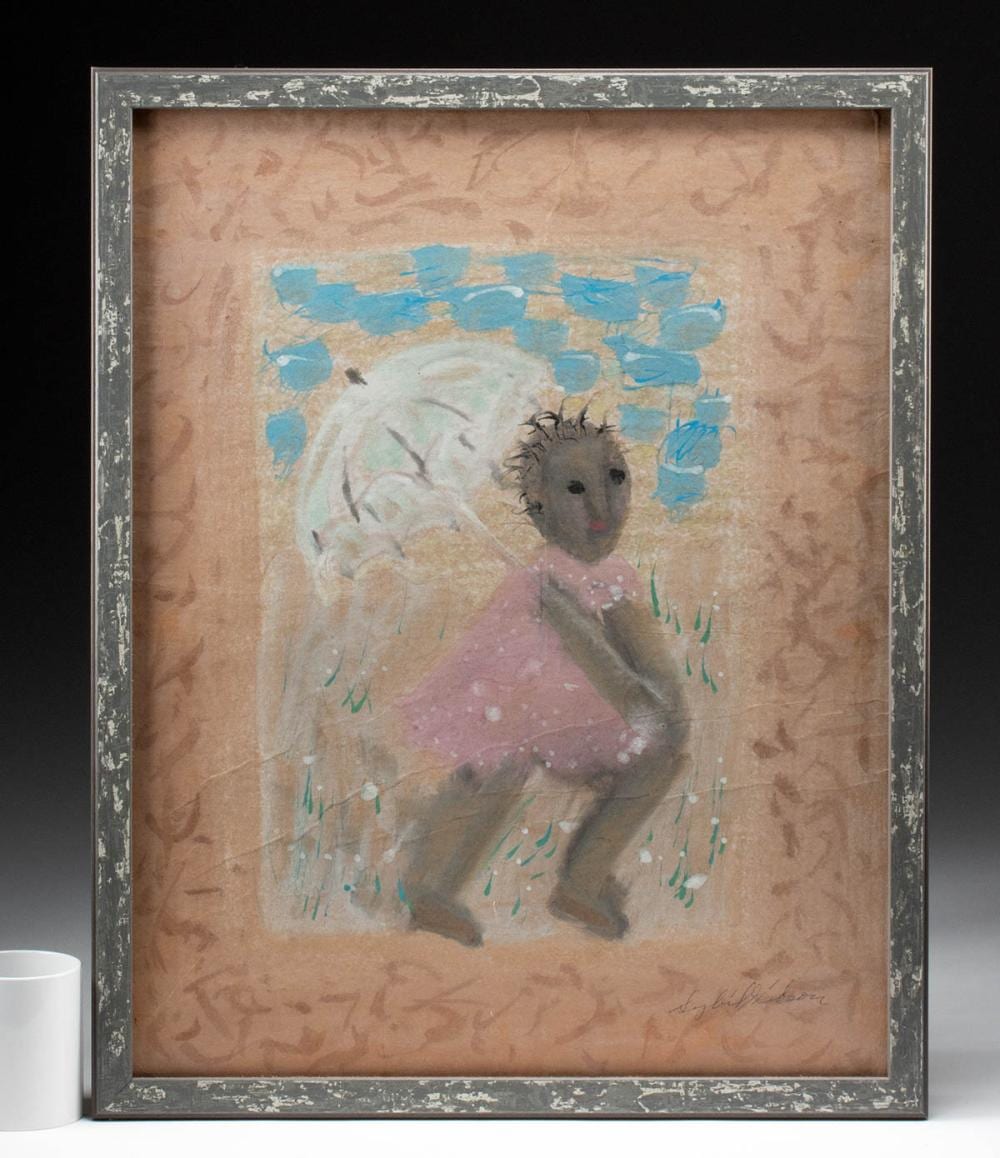 sybil gibson painting girl with umbrella · Artemis Fine Arts · 2025-05-15 Sybil Gibson comparable auction result: sybil gibson painting girl with umbrella