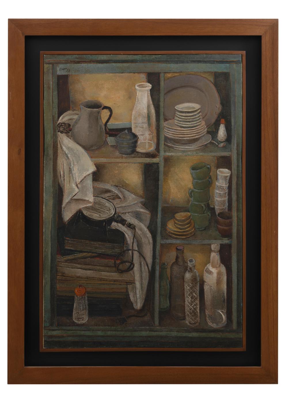 Enrique Grau (1920-2004) La Pequeña Alacena, 1952 Óleo sobre lienzo Medidas: 99 x 67.5 cm comparable sale