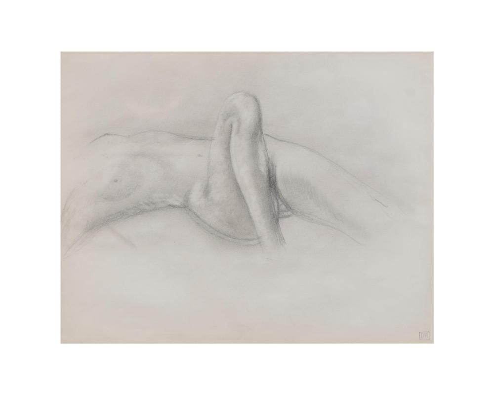 Dario Morales (1944-1988) Recto reverso, 1980 Lapiz sobre papel Medidas: 31 x 34 cm comparable sale