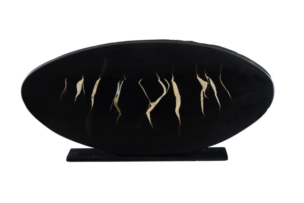 Hugo Zapata comparable auction result: hugo zapata 1975 escritura 2021 ensamble en roca lutita tallada 40 x 18 x 3 cm
