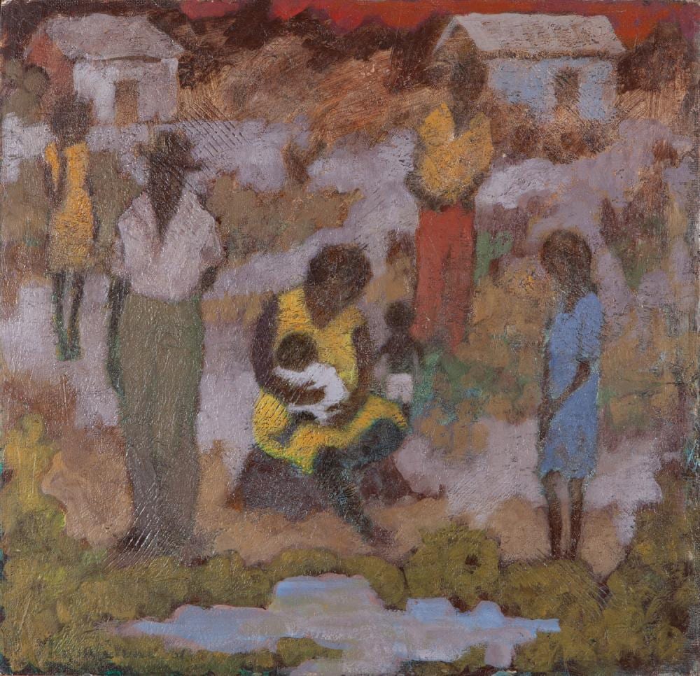 Irwin Crowe comparable auction result: irwin crowe waiting for the doctor strelley acrylic on board