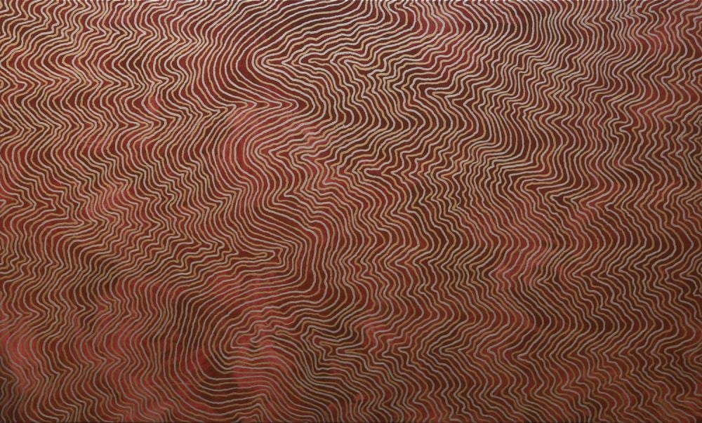 Robby WIRRAMANDA comparable auction result: robby wirramanda walking on country acrylic on canvas 124cm x 208cm