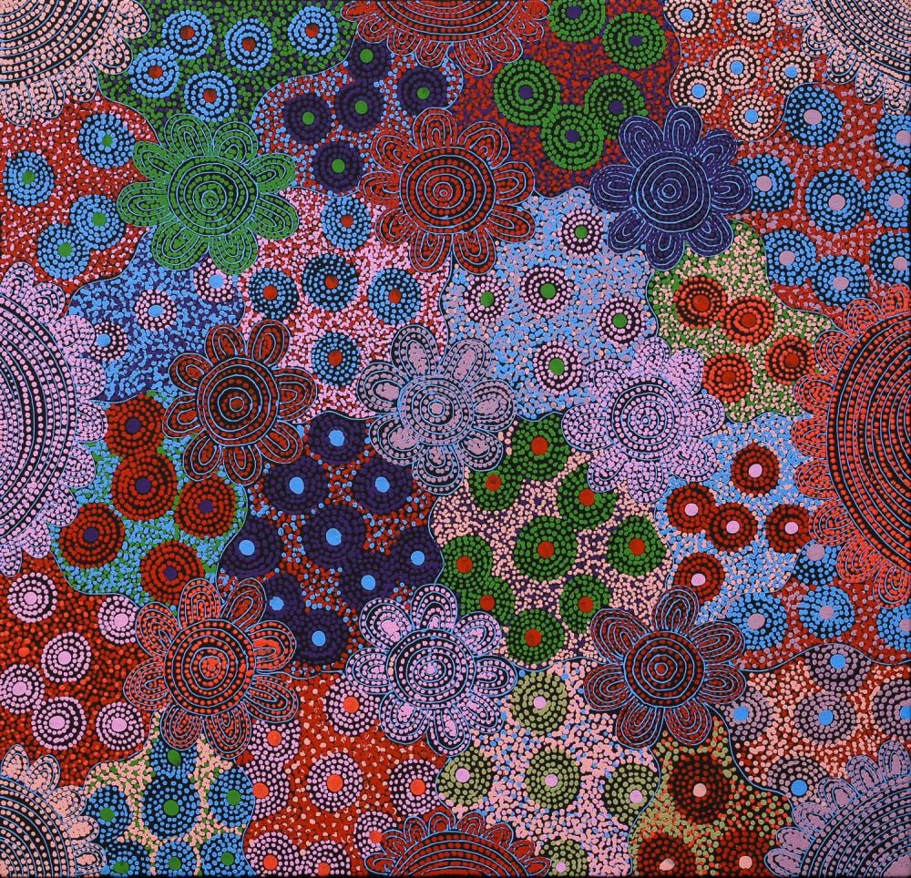 Katrina Rubuntja comparable auction result: katrina rubuntja my country acrylic on canvas 91cm x 95cm