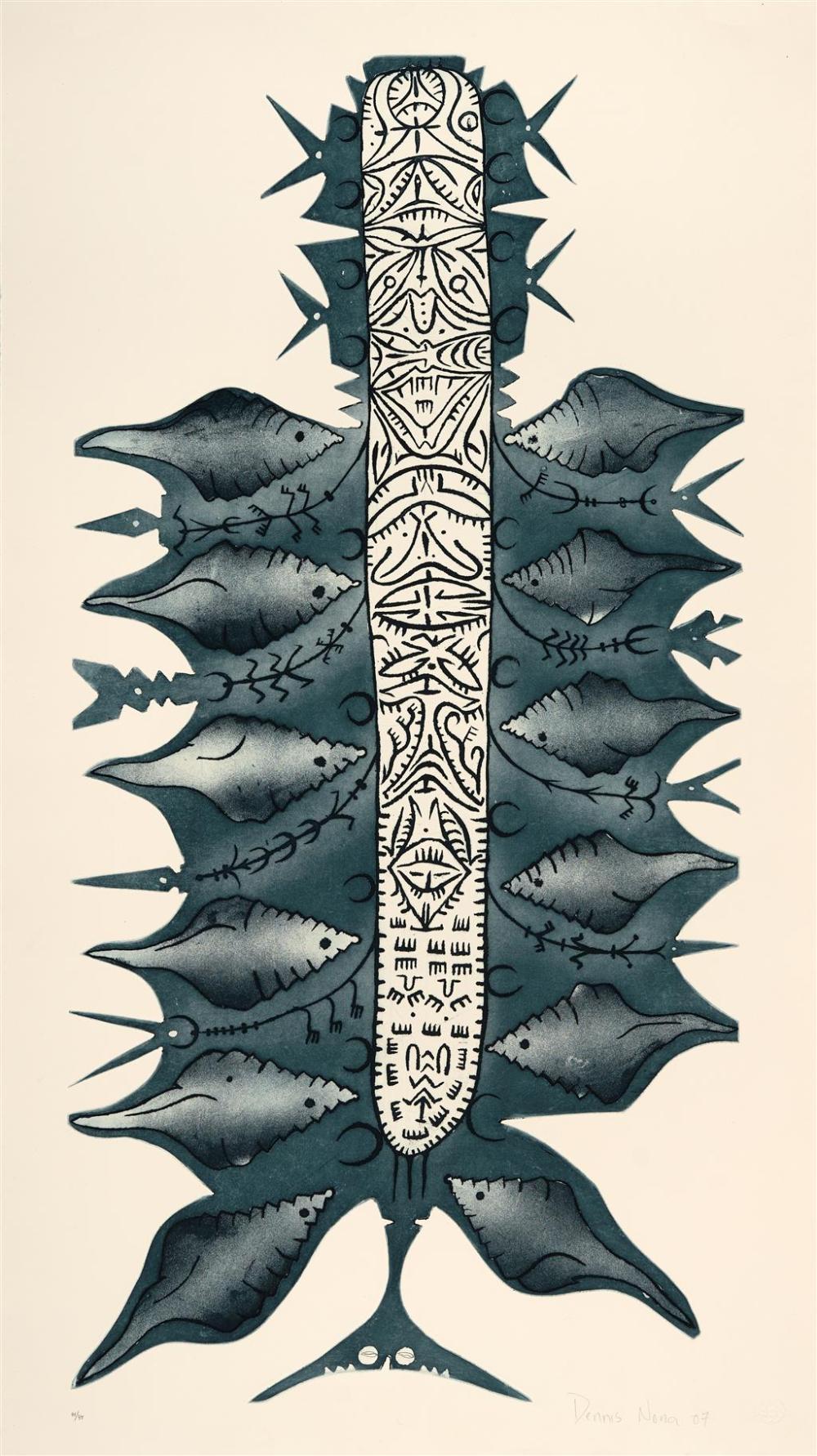 dennis nona 1973 kwod 2008 etching and aquatint ed 43 45 unframed 107 x 61 cm signed and dated lower right · Lawsons · 2025-05-22 Dennis Nona comparable auction result: dennis nona 1973 kwod 2008 etching and aquatint ed 43 45 unframed 107 x 61 cm signed and dated lower right