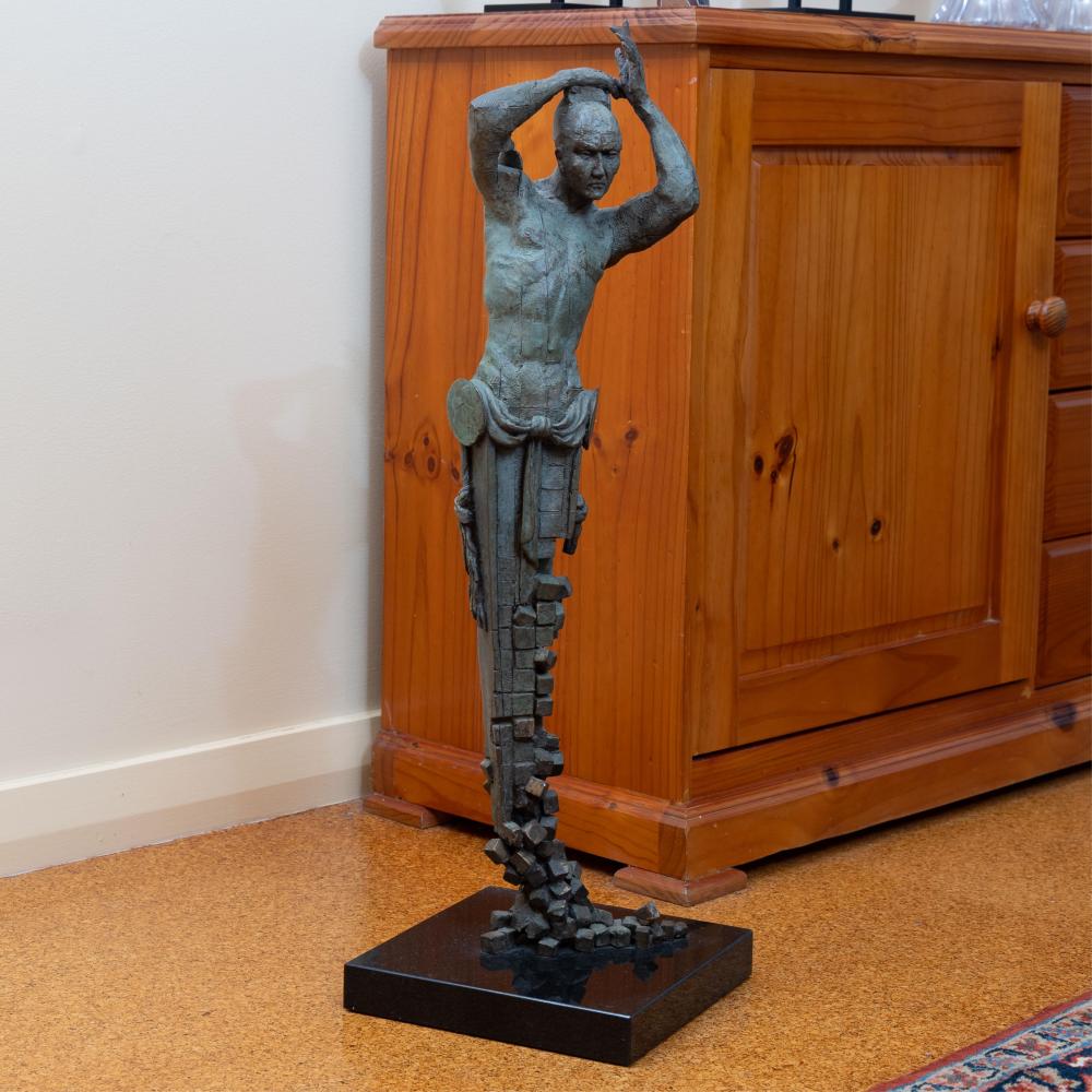 STEPHEN GLASSBOROW comparable auction result: stephen glassborow 1951 man made bronze and granite height 78cm