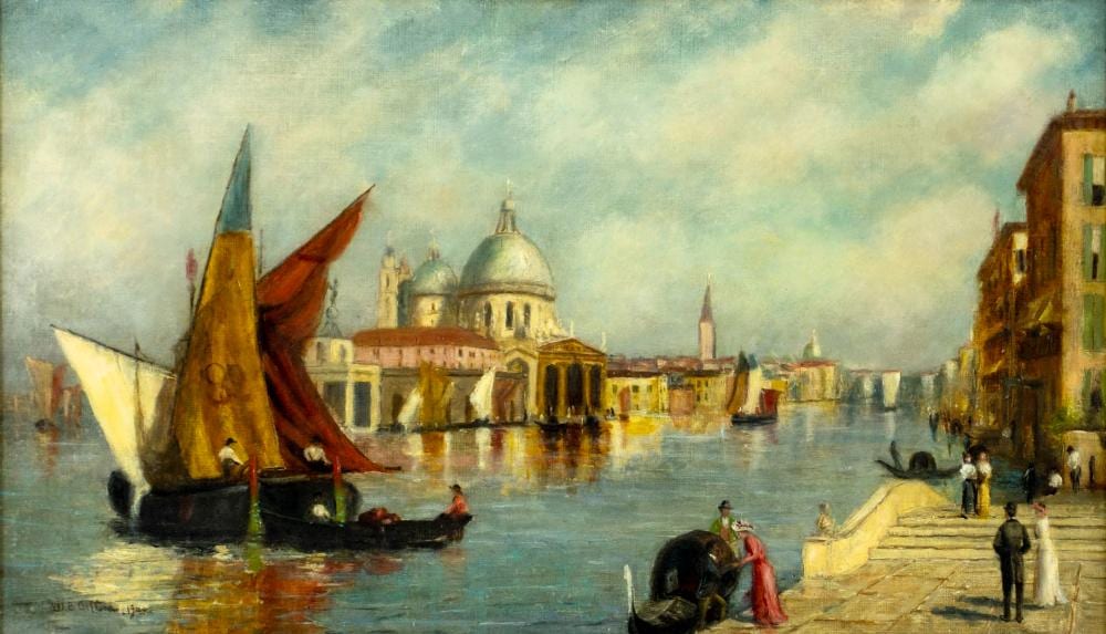 William Birdsall Gifford comparable auction result: william birdsall gifford il ca ny 1839 1929 oil painting antique