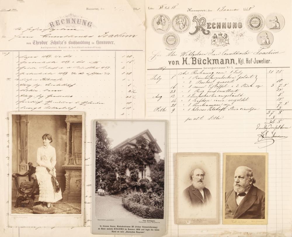 Joshim Kakegamic comparable auction result: joachim joseph 1831 1907 a collection of joachim memorabilia c 1868 1909