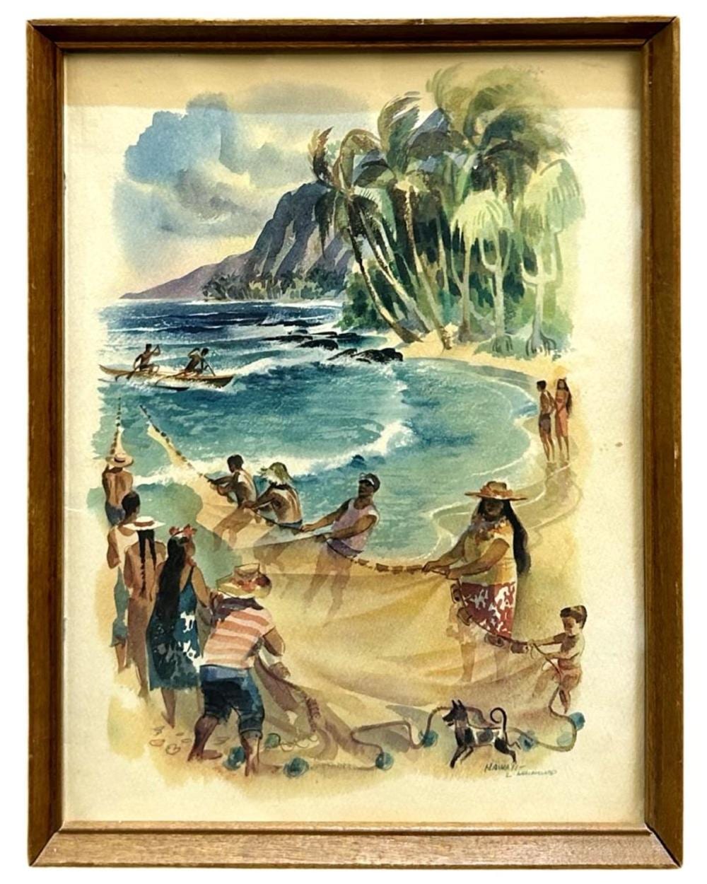 Louis Macouillard comparable auction result: louis macouillard hawaii print