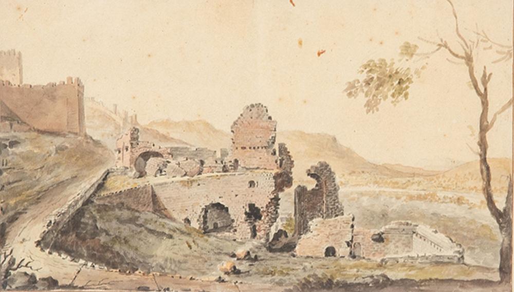 Antonio Carnicero comparable auction result: antonio carnicero view of the ancient roman amphitheater of sagunto from the north