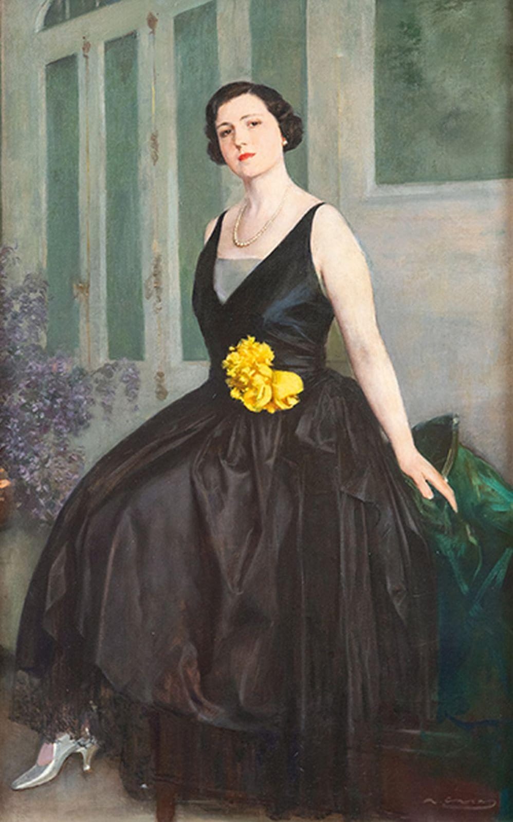 Ramon Casas comparable auction result: ramon casas portrait of rosal a marqu s