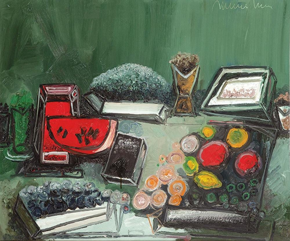 Josep Navarro Vives comparable auction result: josep navarro vives still life with watermelon