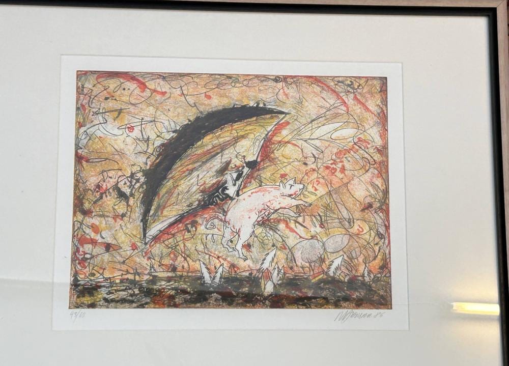 Christian Ludwig Attersee comparable auction result: christian ludwig attersee 1940 1986 ohne titel farbgrafik 43 60 mg ca 30x39 cm gut gerahmt rg ca 56x70 cm