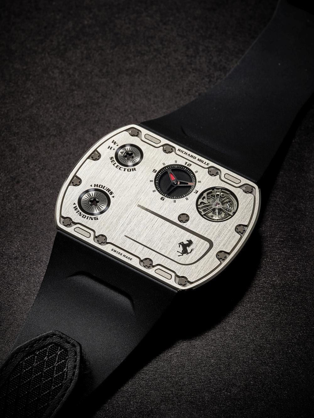 Richard Mille | Ref.Up-01, AN INNOVATIVE, RARE AND BRAND NEW LIMITED EDITION ULTRA THIN TITANIUM WRISTWATCH, MADE IN COLLABORATION WITH FERRARI, CIRCA 2024 comparable sale