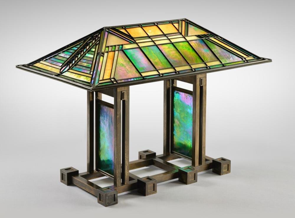 An Important Double-Pedestal Lamp for the Susan Lawrence Dana House, Springfield, Illinois comparable sale