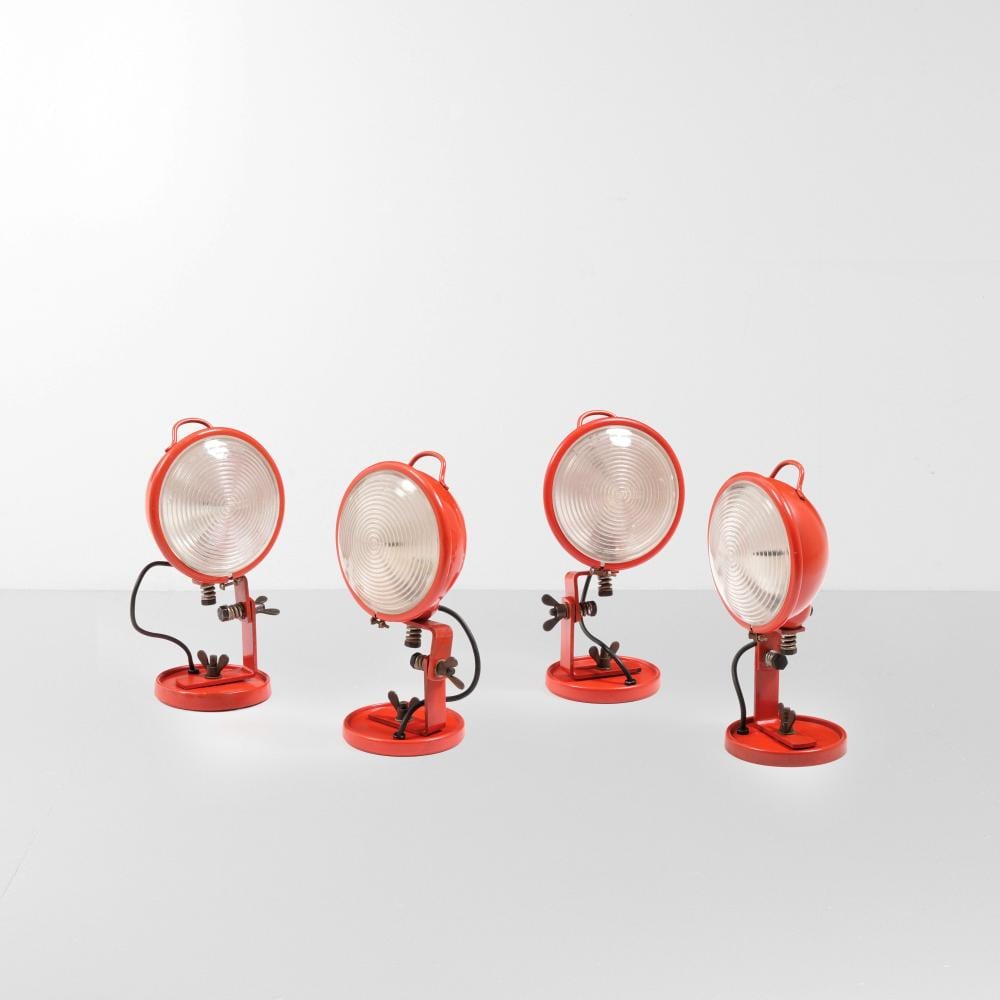 Cesare Leonardi comparable auction result: cesare leonardi e franca stagi quattro lampade da tavolo o a parete mod jeep