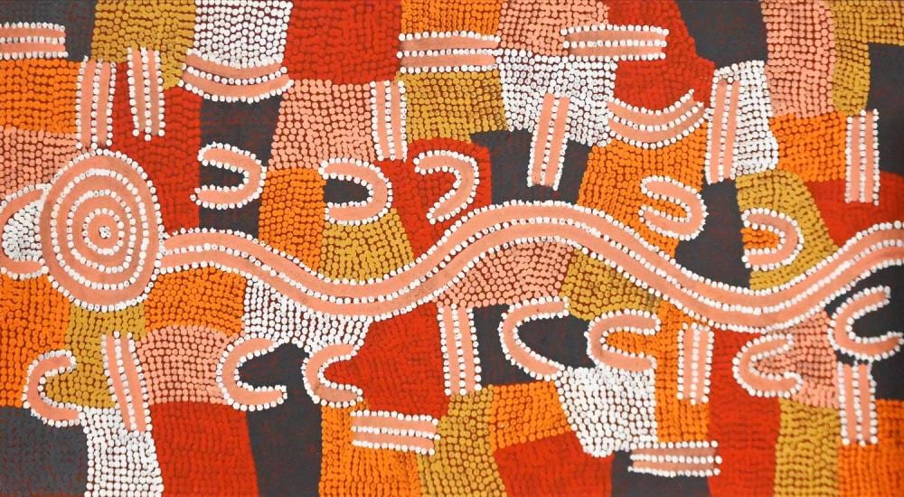 Dinny Tjampitjinpa Nolan comparable auction result: dinny nolan tjampitjinpa untitled