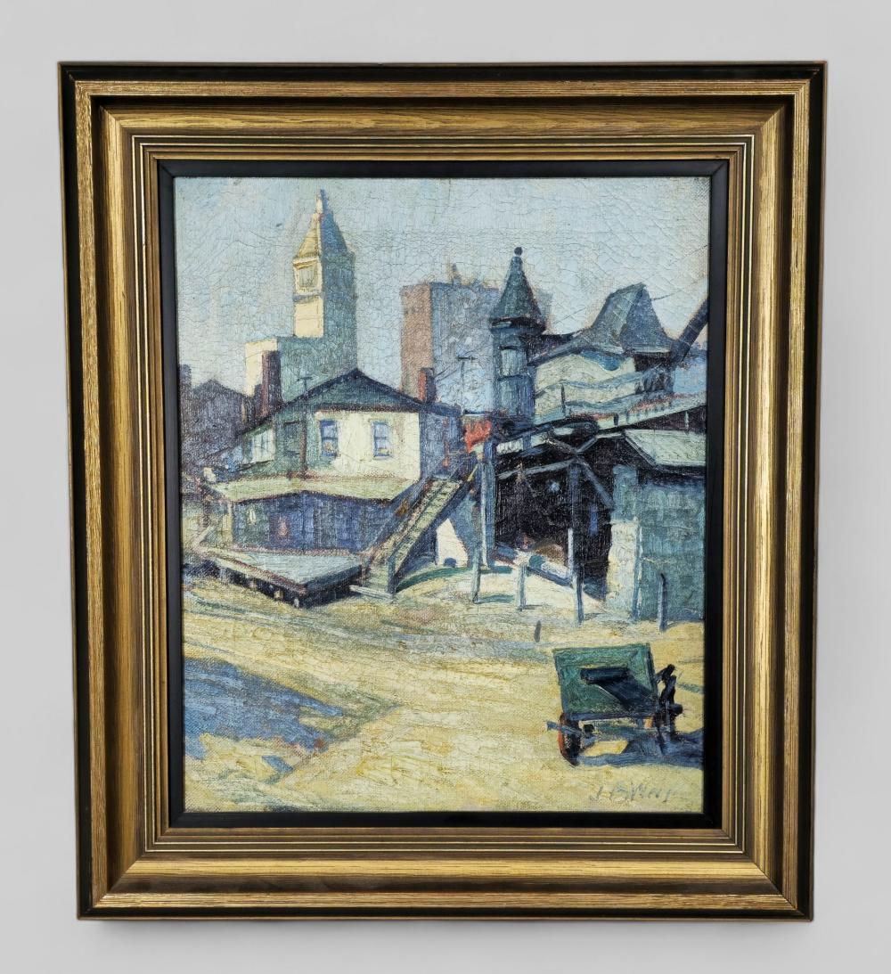 John Ellsworth Weis comparable auction result: john e weis 1892 1962 cincinnati oh in oil union center building