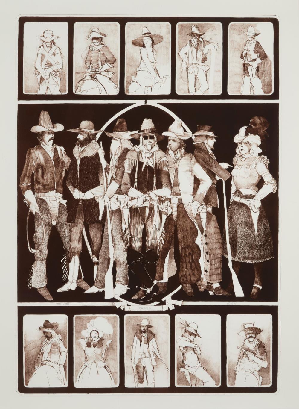 John (1928) Doyle comparable auction result: john doyle 1939 2010 cowboys frontispiece plate 1 from the cowboys suite 1974