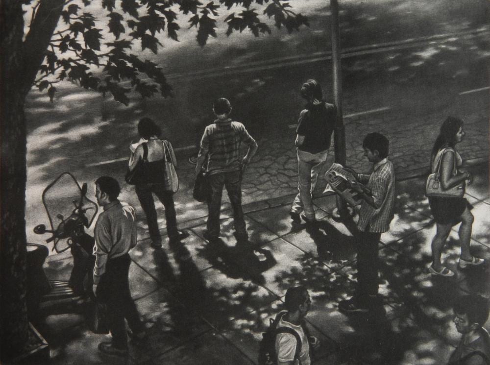 Arthur Werger comparable auction result: art werger american 1955 mezzotint