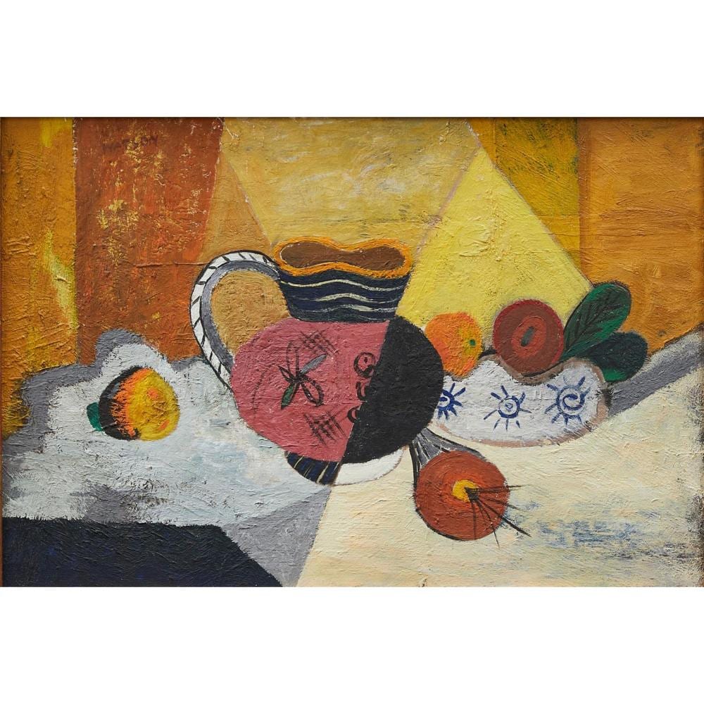 Douglas Watson comparable auction result: douglas watson 1920 1972 still life with jug oil on board 30 5 x 50cm 43 x 58cm framed