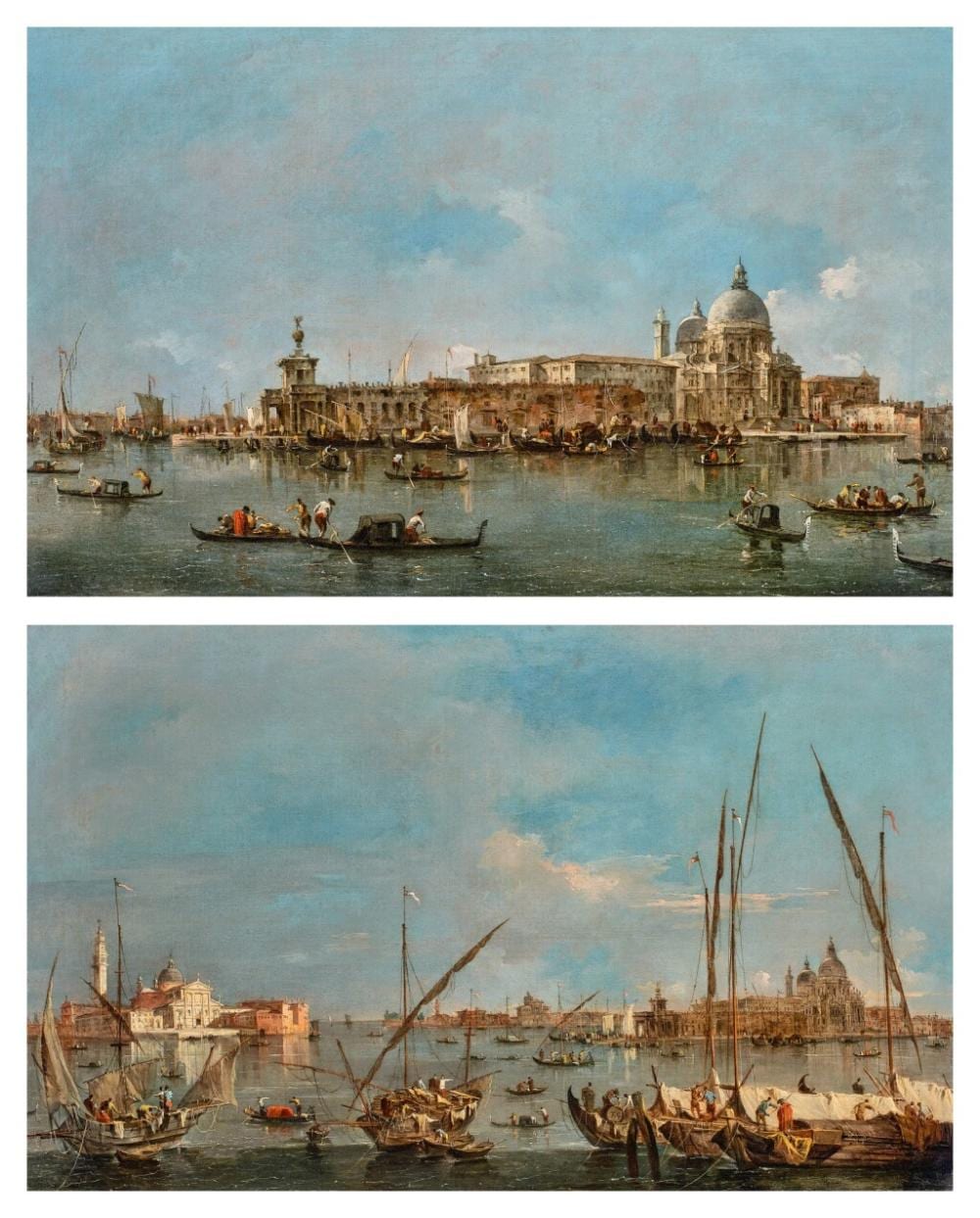 Venice, A View of the Punta della Dogana and the Church of Santa Maria della Salute; Venice, A View of the Churches of San Giorgio Maggiore and Santa Maria della Salute comparable sale