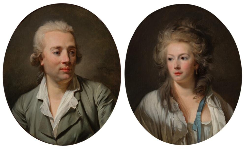 Henri-Pierre Danloux comparable auction result: portraits of the baron and baronne de nully