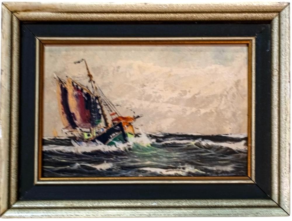 Heinz Mindermann comparable auction result: heinz mindermann 1872 1959 seascape painting signed
