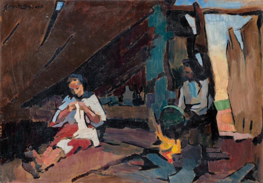 oszk r nagy 1883 1965 preparing for lunch 1935 · Nagyhazi Gallery and Auction House · 2025-05-28 Oszkár Nagy comparable auction result: oszk r nagy 1883 1965 preparing for lunch 1935