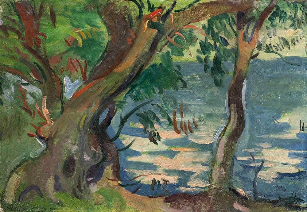 Zoltán Klie comparable auction result: zolt n klie 1897 1992 riverside in summer