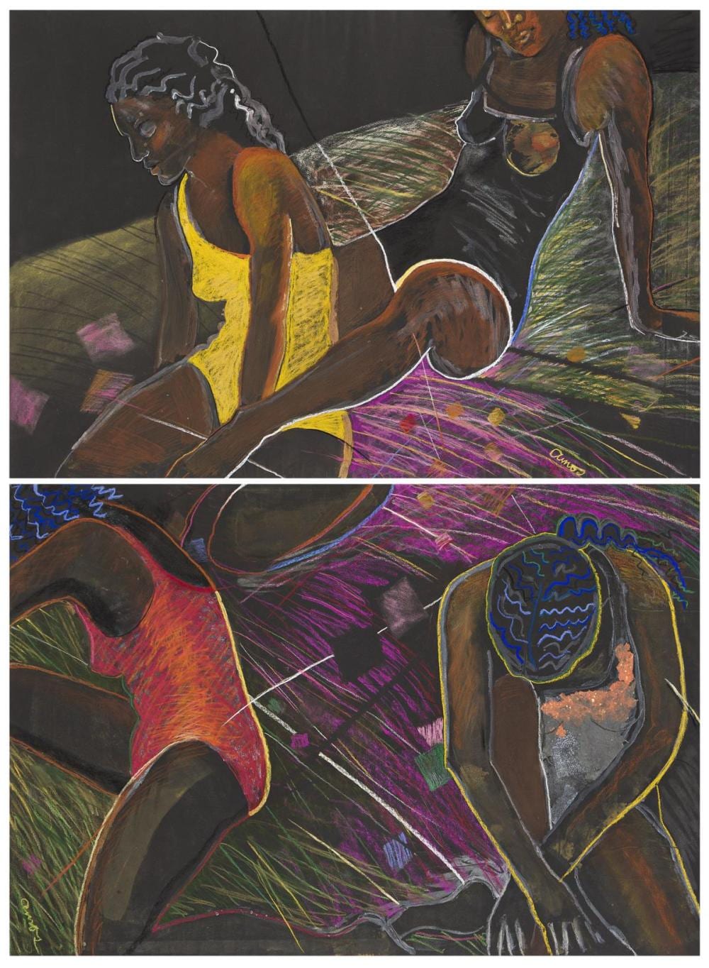 Emma Amos comparable auction result: emma amos 1937 2020 time out