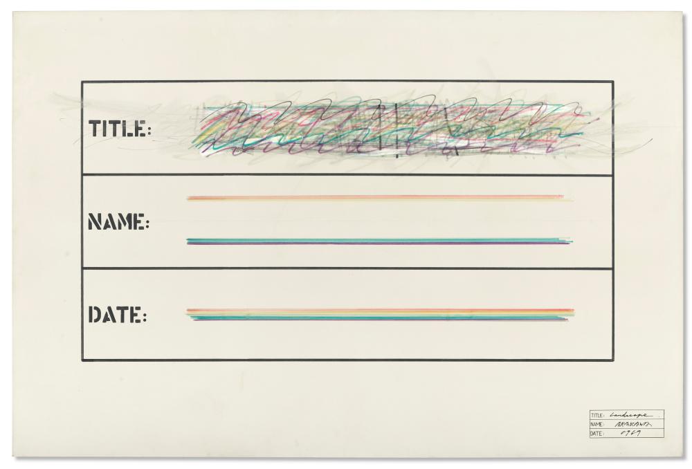 Shusaku Arakawa comparable auction result: shusaku arakawa 1936 2010 landscape shusaku arakawa 1936 2010 landscap