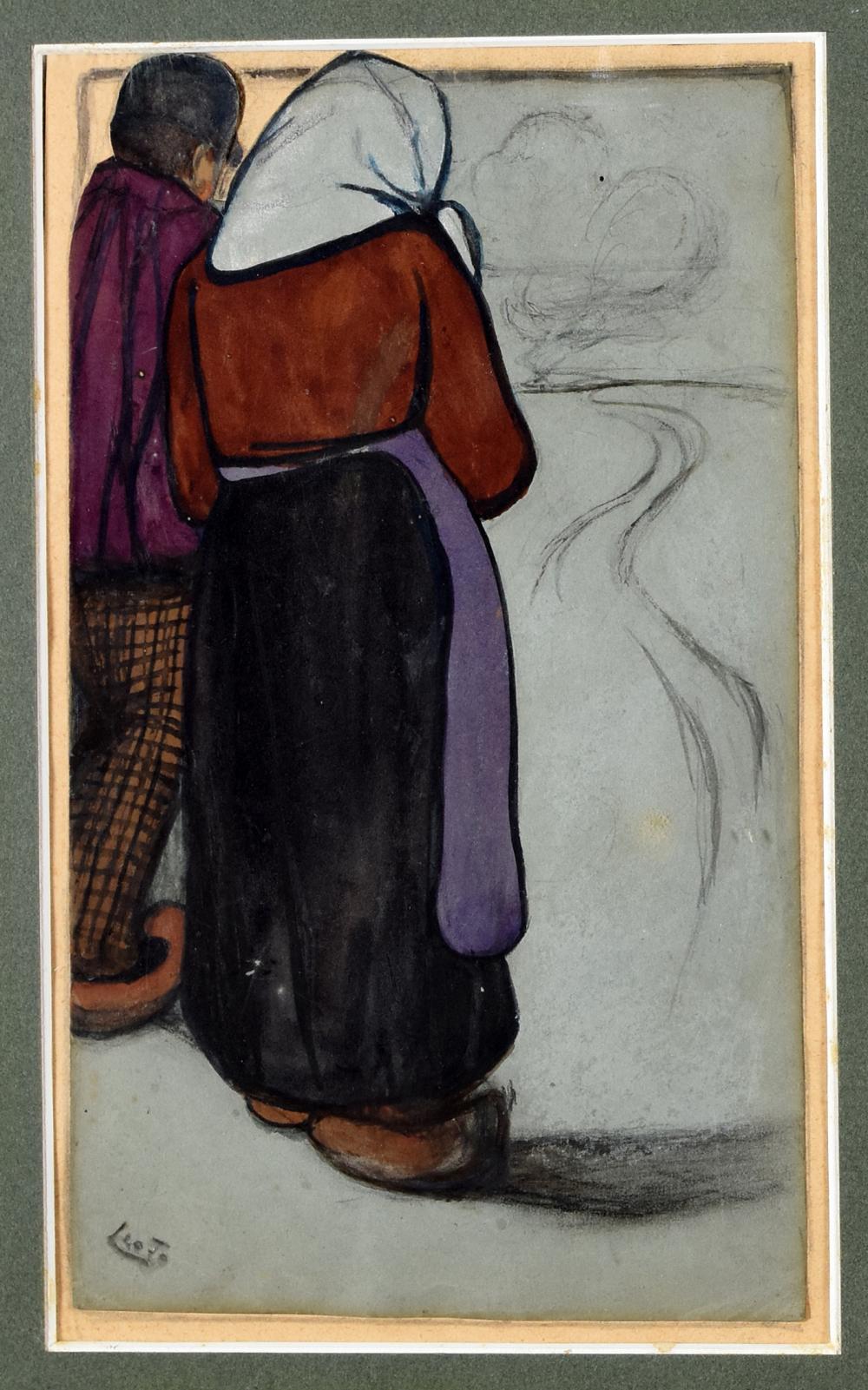 Léo Jo comparable auction result: couple de paysans