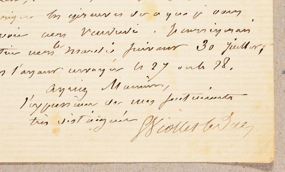 Eugène Emmanuel Viollet-le-Duc comparable auction result: lettre aut s un monsieur