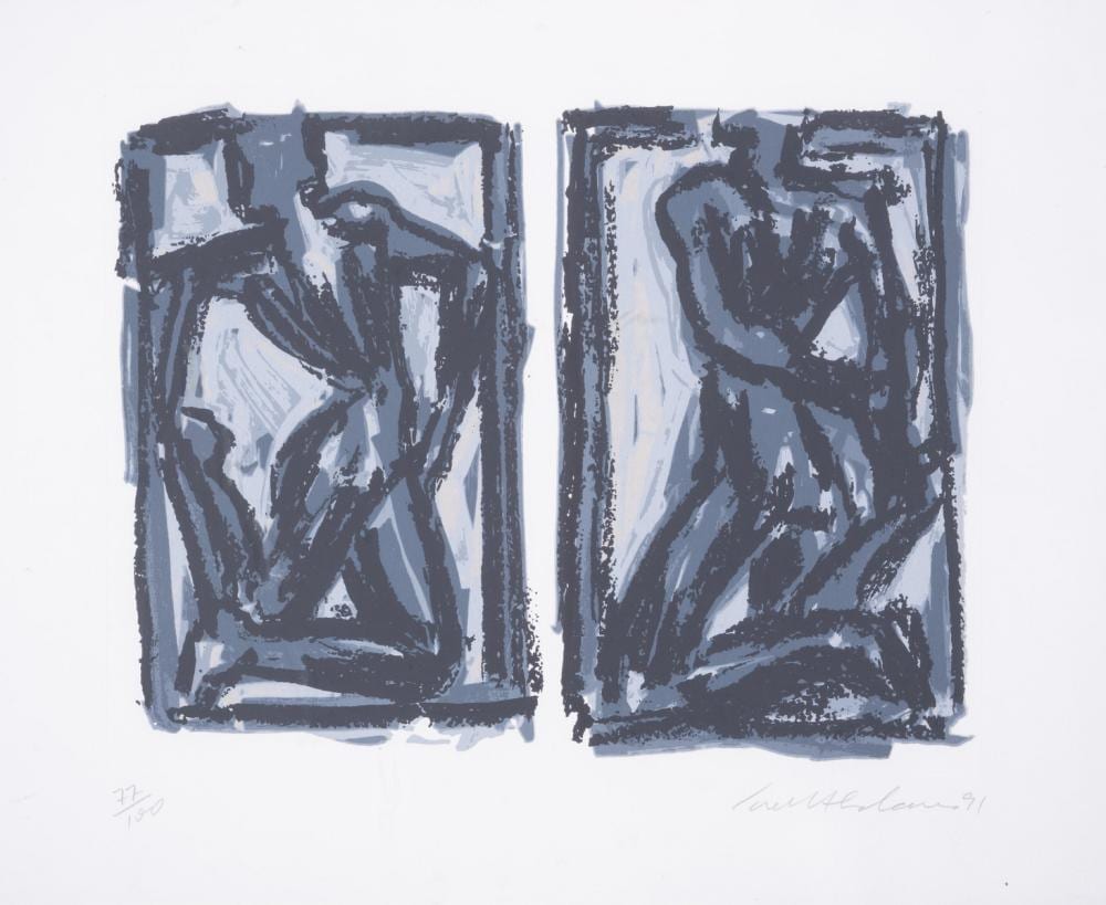 ivor abrahams 1935 2015 two figures two movements from chelsea arts club centenary portfolio 1991 · Forum Auctions - UK · 2025-06-04 Ivor Abrahams comparable auction result: ivor abrahams 1935 2015 two figures two movements from chelsea arts club centenary portfolio 1991
