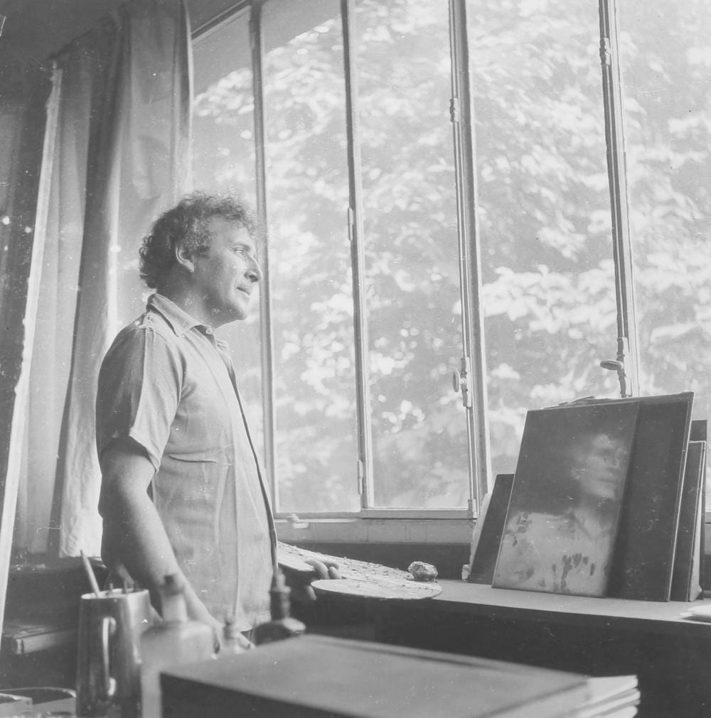 Boris Lipnitzki comparable auction result: boris lipnitzki chagall in studio with reflection photograph