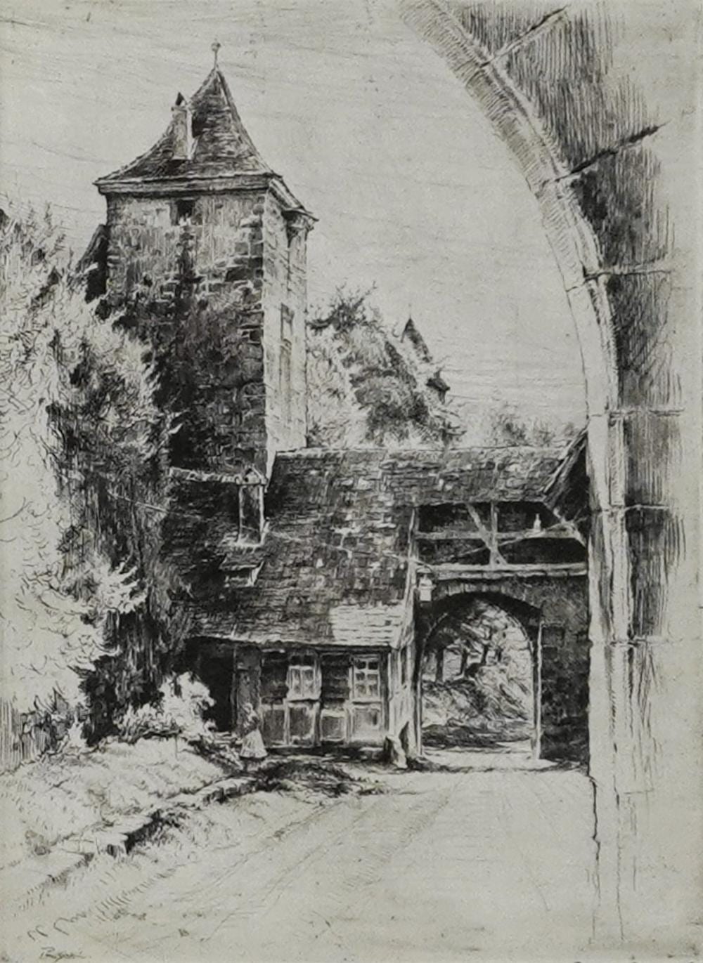Paul Geissler comparable auction result: paul geissler german 1881 1965 koboldzellar tor etching signed titled and inscribed along lower margin frame 18 3 4 x 14 1 2 in 47 6 x 36 8 cm