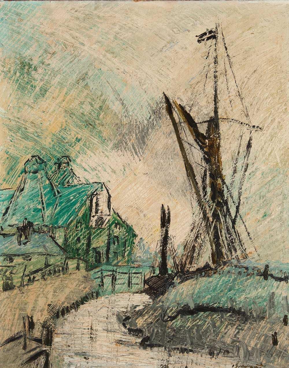 Basil Rákóczi comparable auction result: basil r k czi barges carrying grain