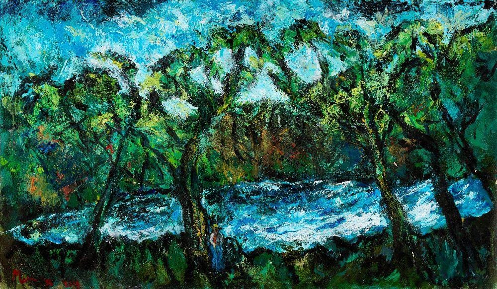 Leslie Marr comparable auction result: leslie marr by the river 1996 2014