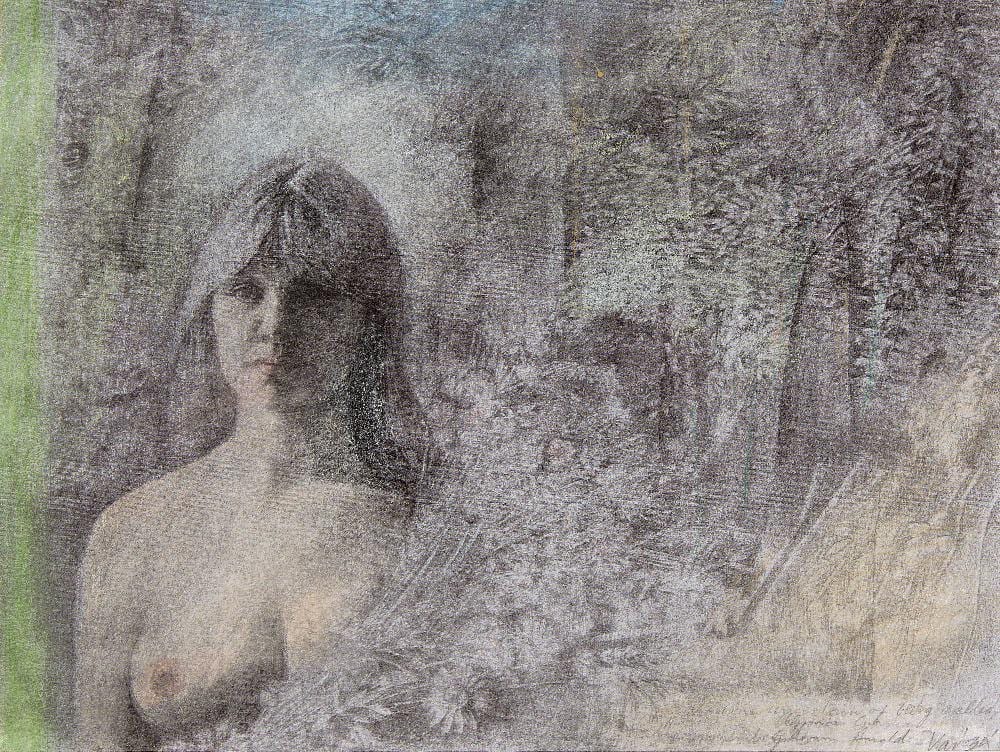 C. Graham Arnold comparable auction result: graham arnold two works on paper including nude with flowers 1994