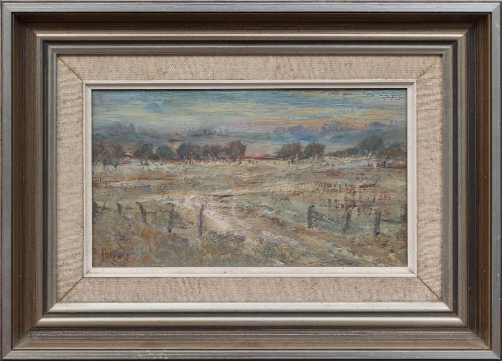 thomas lonyai 1938 1998 night is falling oil on masonite 13 x 23cm frame size 26 x 36cm · Lawsons · 2025-05-27 Thomas Lonyai comparable auction result: thomas lonyai 1938 1998 night is falling oil on masonite 13 x 23cm frame size 26 x 36cm