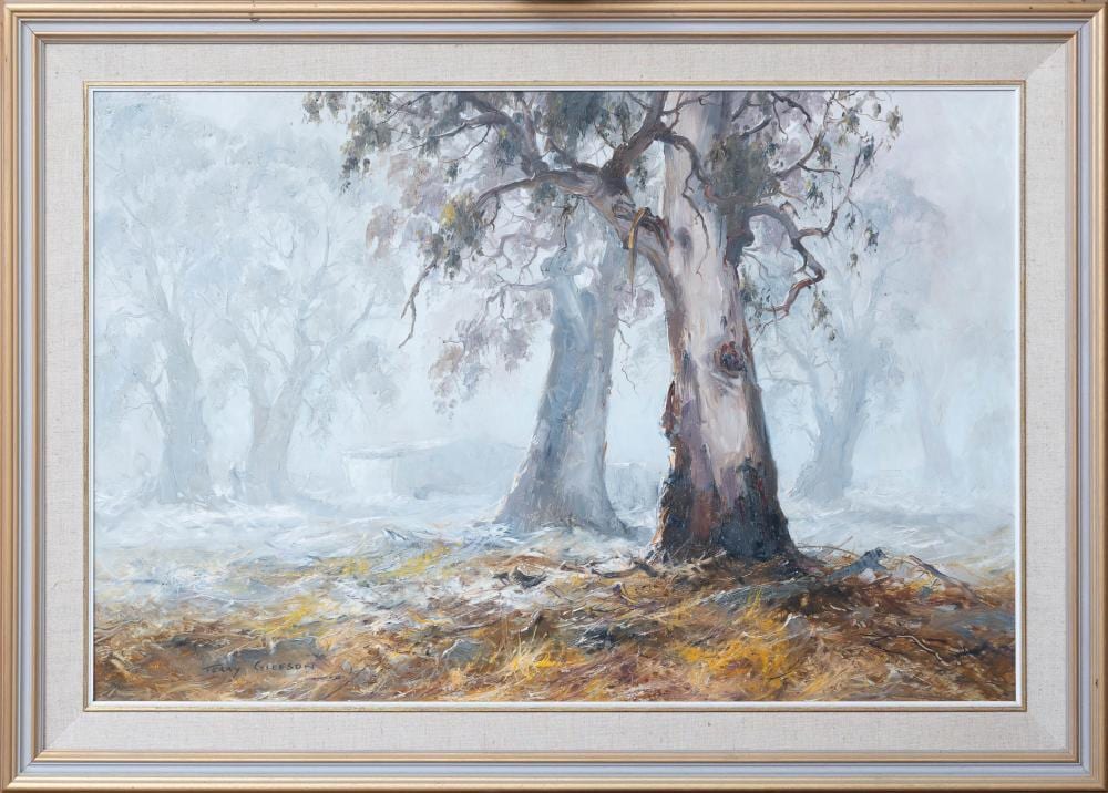 terry gleeson 1934 1976 gums oil on board 58 x 90cm frame size 76 x 107cm · Lawsons · 2025-05-27 Terry Gleeson comparable auction result: terry gleeson 1934 1976 gums oil on board 58 x 90cm frame size 76 x 107cm